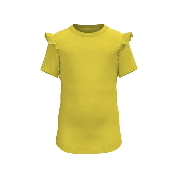 Plain Girls Ruffle T-shirt