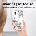 thumbnail image 2 of Compatible with iPhone XR Case with Stand Diamond Glitter Ring Kickstand Flower Floral Pattern Design Women Slim Protective Slim Phone Case Soft Cover for iPhone XR,White, 2 of 7