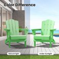 thumbnail image 4 of JUSTLET Adirondack Chair, Plastic Folding Outdoor Patio Chairs, Outside HDPE Chairs for Lawn, Yard, Light Green, 4 of 10