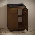 thumbnail image 6 of St. Tropez 24" Freestanding Bathroom Vanity in Brown Oak with Black 3-Hole Centerset Sink Top, 6 of 7