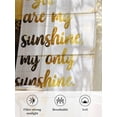 thumbnail image 6 of Sheer Curtains 45 Inch Length 2 Panels Set for Kitchen, Yellow Sunflowers Semi Sheer Curtains for Windows, You Are My Sunshine Wood Rustic Voile Window Treatments Rod Pocket Curtain, 6 of 7