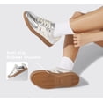 thumbnail image 6 of LUCKY STEP Womens Classic Retro Gum Sole Fashion Sneakers Genuine Leather Anti Slip Casual Shoes,Silver, 6 of 10