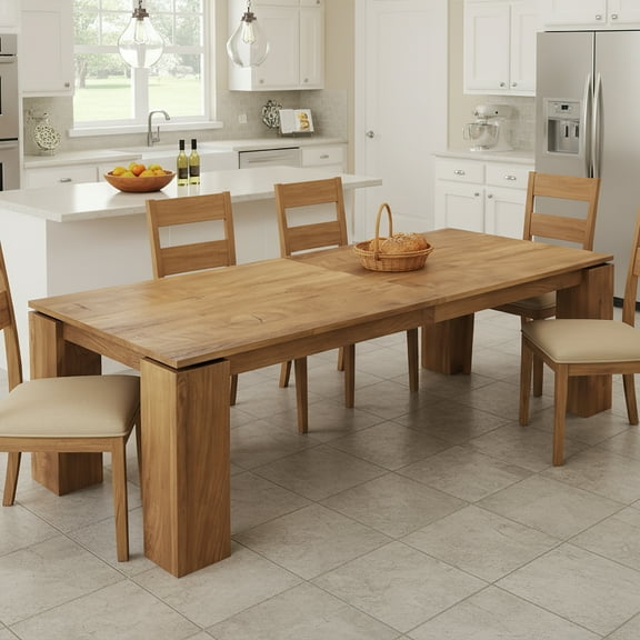 Tribesigns 86-Inch Farmhouse Dining Table for 8-10, Wood Kitchen Table with Thick Legs