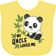 thumbnail image 3 of Inktastic My Uncle Loves Me Cute Panda Boys or Girls Baby Bib, 3 of 4