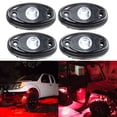 thumbnail image 4 of Fauful 4Pcs Brilliant RED 9W High Power LED Rock Light for JEEP Offroad Truck Boat Under Body Tail Light Source, 4 of 5