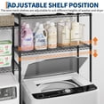 thumbnail image 5 of Over Washer and Dryer Storage Shelf, Adjustable 4-Tier Laundry Organizer with Hanging Rods and Hooks for Laundry Room Space Saving, 5 of 7