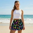 thumbnail image 3 of Yuyamidu Colorful Dog Paw Tennis Skirts for Women High Waisted Athletic Skort Built-in Shorts with Pockets Comfy Women's Golf Skorts Casual Travel Vacation Skirt Size M, 3 of 7