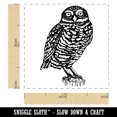 thumbnail image 2 of Watchful Burrowing Owl Self-Inking Rubber Stamp Ink Stamper - Black Ink - Small 1 Inch, 2 of 7