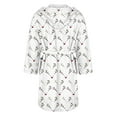 thumbnail image 5 of Women's Fleece Plush Robe Long Warm Plush Bathrobe Loungewear Jacket Printed Comfort Robe, 5 of 5