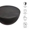 thumbnail image 2 of Mella 32 Inch Metal Hammered Coffee Table in Black, 2 of 7