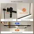 thumbnail image 3 of Frameless Sliding Shower Door, 5/16" (8mm) Clear Tempered Glass, Stainless Steel Frame,Matte Black 44-48" x 76" H, 3 of 8