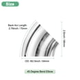 thumbnail image 3 of Uxcell OD 2.5 Inch 45 Degree Mandrel Bend Elbow, Thicken 1.5 mm 304 Stainless Steel Exhaust Elbow Pipe for Car Modified Exhaust System, Stair Handrail Bend, Height 66 mm, 3 of 7