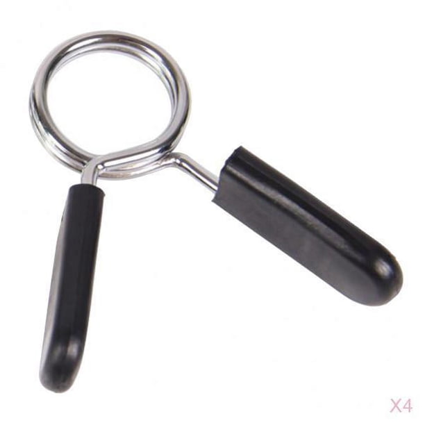 4x Barbell Clip De Resorte Barra De Mancuernas Abrazadera De Cuello Bloqueo De Barra De Levantamiento De Pesas 24 Mm Sunnimix Barbells Spring Clip