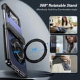 thumbnail image 4 of Magnetic for Samsung Galaxy Z Flip 4 Case with Ring Holder, [Hinge Protection] Built in Screen Protector & Camera Protection Slim Thin Hard PC Kickstand Shockproof Protective Case, Blue, 4 of 7