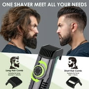 Vacuum Beard Trimmer for Men with , Trimmer for Mustache, Sideburns, Facial Hair