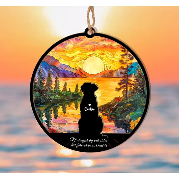 Custom Dog Memorial Suncatcher, Custom Pet Memorial Gift, Loss of Pet Sympathy Gift, Dog Loss Gift, Dog Owner Gift, Gift For Dog Lovers 1880211247 9333