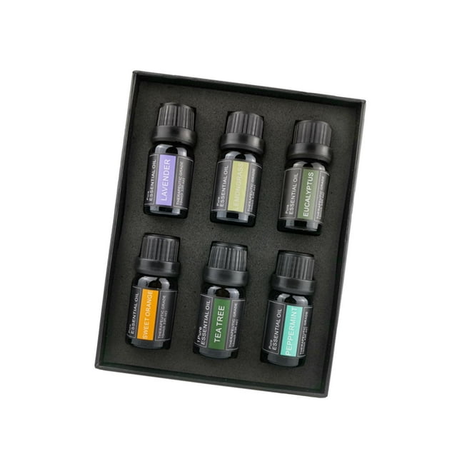 de de aceites de orgánicos, 10 ml (1/3 ), para el estrés, atención de y el cabello, de aceite esencial Juego de 6 Salvador Aceites esenciales