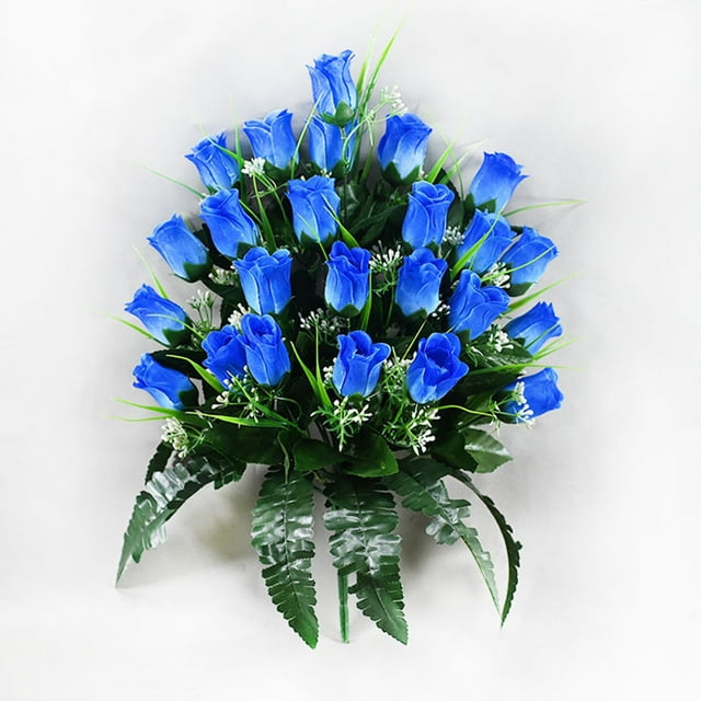 Flower Arrangements for Cemeteries - Elegant with Realistic Roses - Ideal Memorial for and Remembrance