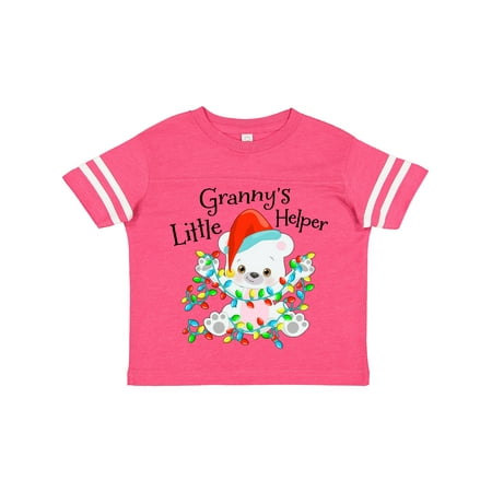 

Inktastic Granny s Little Helper Cute Polar Bear with Christmas Lights Gift Toddler Boy or Toddler Girl T-Shirt
