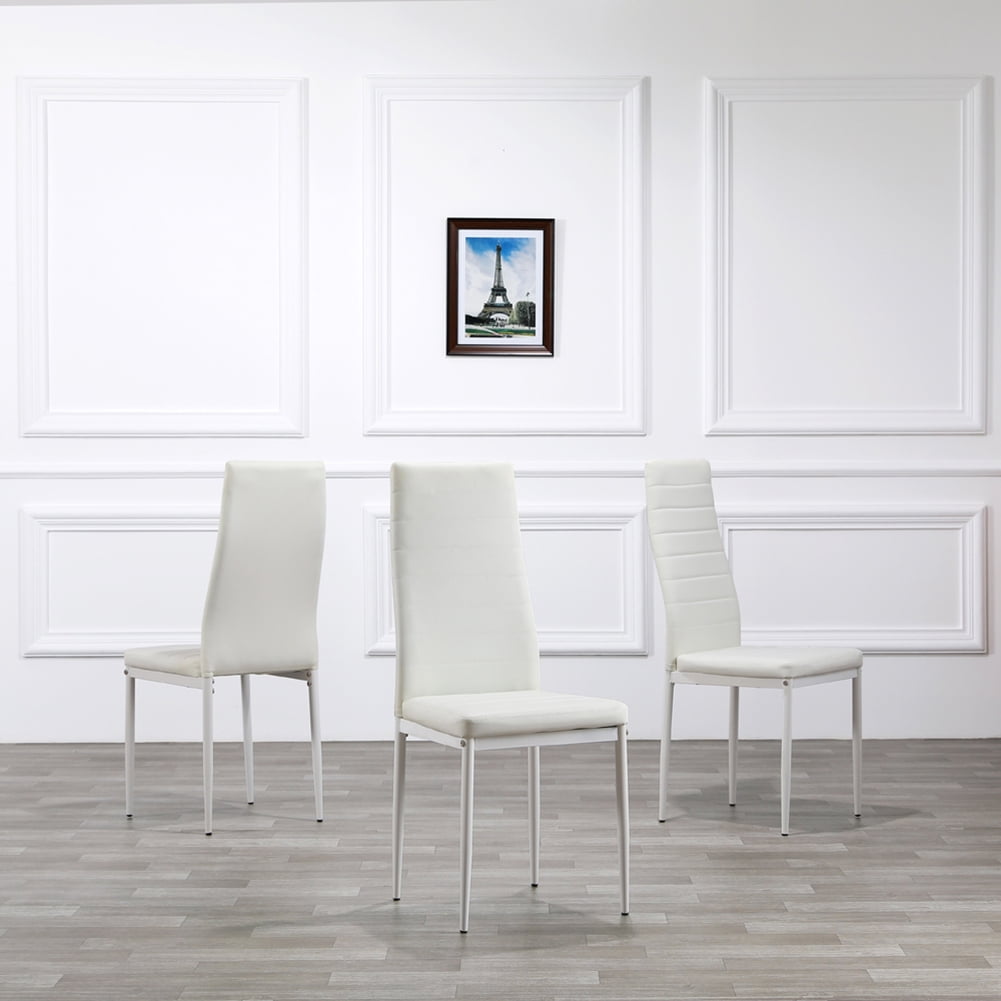 Kadyn Dining Chairs Set of 6, Dining Room PU Chairs with High Backrest, Dining Side Chairs for Kitchen, White Kadyn Dining Chairs Set of 6, Dining Room PU Chairs with High Backrest, Dining Side Chairs for Kitchen, White