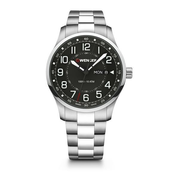Wenger Swiss Army Men's 01.1541.128 Attitude Black Dial Watch 42 mm MSRP $245