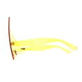 thumbnail image 3 of 80s Funk Lighting Bolt Electric Triangle Shield Sunglasses Yellow, 3 of 4