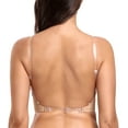 thumbnail image 5 of Exerin Women's Plunge Backless Bra Underwire Push Up Padded Multiway Low Back Bras(34A,Beige), 5 of 7
