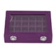 thumbnail image 5 of Caja Organizadora De Joyas, Pequeña Caja Organizadora De Joyas De Terciopelo, 24 Cubiertas De Cristal Transparente De Terciopelo, Práctica Extraíble Para El Hogar, 5 of 8