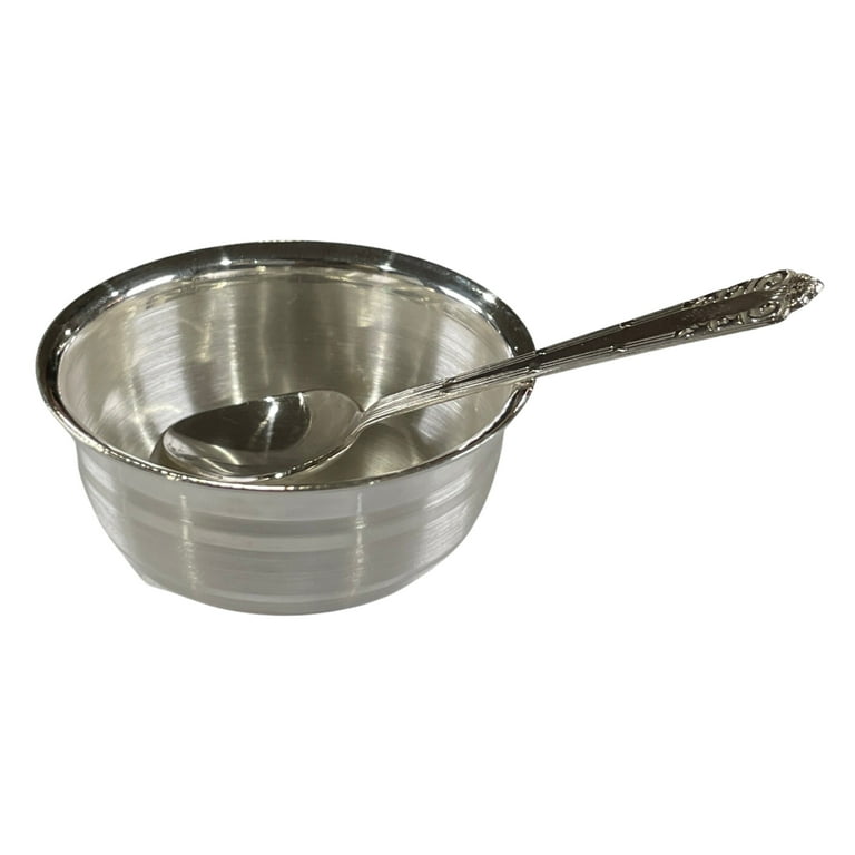Silver bowl and 2024 spoon for baby