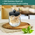 thumbnail image 3 of DICOBEE Qtip and Cotton Ball Holder Set, Clear Jars for Bathroom Storage, Glass Apothecary Jars Bathroom Canisters for Cotton Swabs,Rounds,Bath Salts,Makeup Sponges, Large Vanity Jars with Lids 2 Pack, 3 of 3