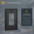 thumbnail image 7 of Rio Salto Imperial Collection Matte Black Metal Switch Plate and Outlet Cover  Single 1 Gang Rocker  Wall Plate Oversized Premium Luxury Decorative Home Decor Accent Multipack 8 Rockers, 7 of 7