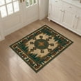 thumbnail image 3 of ODIKA 3'x5' Washable Accent Rug Pet Friendly, Non-Shedding Mat Cowboy Southwestern Mens Decorations Reindeer Lone Cabin Border Refined for Bedside, Nursery Room, 3 of 7