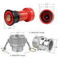 thumbnail image 4 of Fire Hose Nozzle,2In NPSH HeavyDuty Industrial Constant Flow Fog Nozzle with 2Pc 2In Camlock Fitting Coupling, 4 of 7