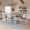 thumbnail image 3 of Set of 2 Gray Solid Wood Slat Back Barstools, Coastal Oyster Shell Style, 19.5"W x 24.5"D x 39.8"H, Easy Assembly for Kitchen Island, Home Bar, Living Room Decor, 3 of 8
