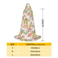 thumbnail image 2 of Honeii Tropical Flamingo Pineapple Print Poncho Cape, Cloak Coat, Snuggly Hooded Wearable Blanket, Hooded Cape For Teenagers,Halloween Costumes-Large, 2 of 7