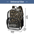 thumbnail image 4 of PVC Transparent Backpacks Clear Backpack for Travel and Outings Gold Leopard Pattern, 4 of 7