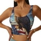 thumbnail image 1 of Fotbe Night Sky Bald Eagle Sujetador Deportivo Largo sin Aros para Mujer con Almohadillas y Soporte Medio, Transpirable y Absorbente, Camiseta Tipo Chaleco o Tank Top-Large, 1 of 8