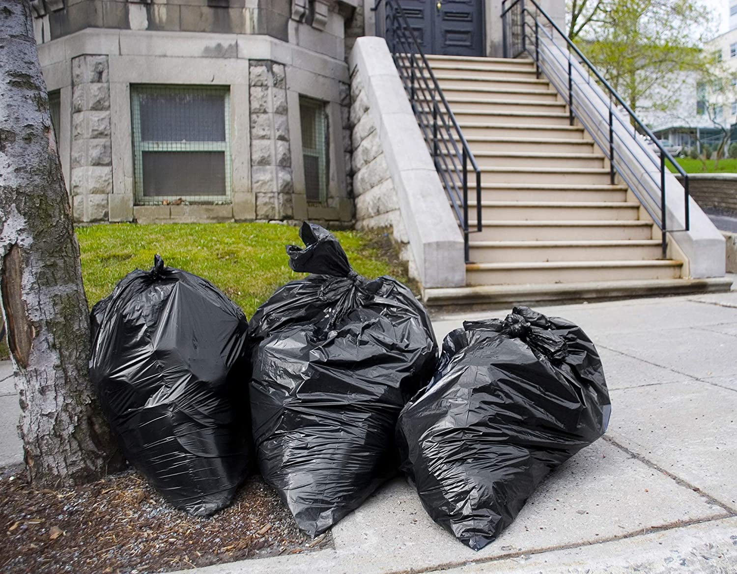 ToughBag 55 Gallon Trash Bags, 35 x 55 Large Industrial Black Trash Bags  (50 COUNT) - 55
