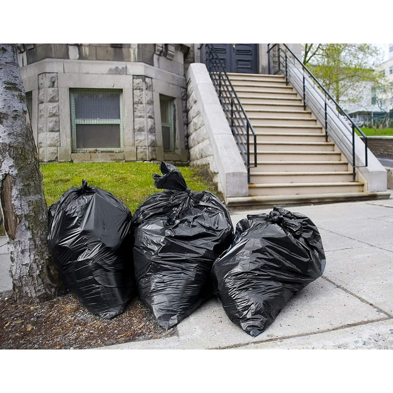 Simplelisa 55 Gallon Trash Bags Heavy Duty, (50 Count w/Ties) Tall