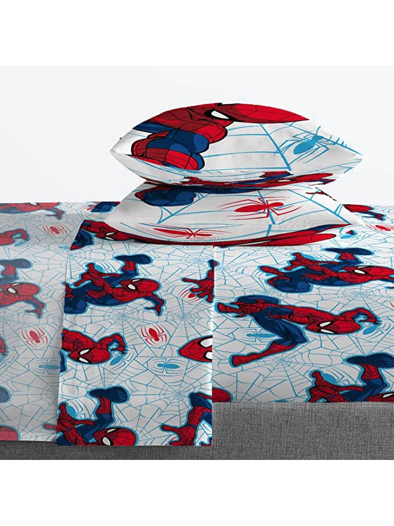 Spider man シーツ Jay Franco, Marvel Spiderman Webtastic 7 Piece Queen Bed Set