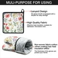 thumbnail image 7 of Pioneer Flower and Butterfly Kitchen Oven Mitt and Pot Holder Sets 2 Pcs for Baking, Cooking and Grilling, Heat Resistant Up To 392 °F, 7 of 7