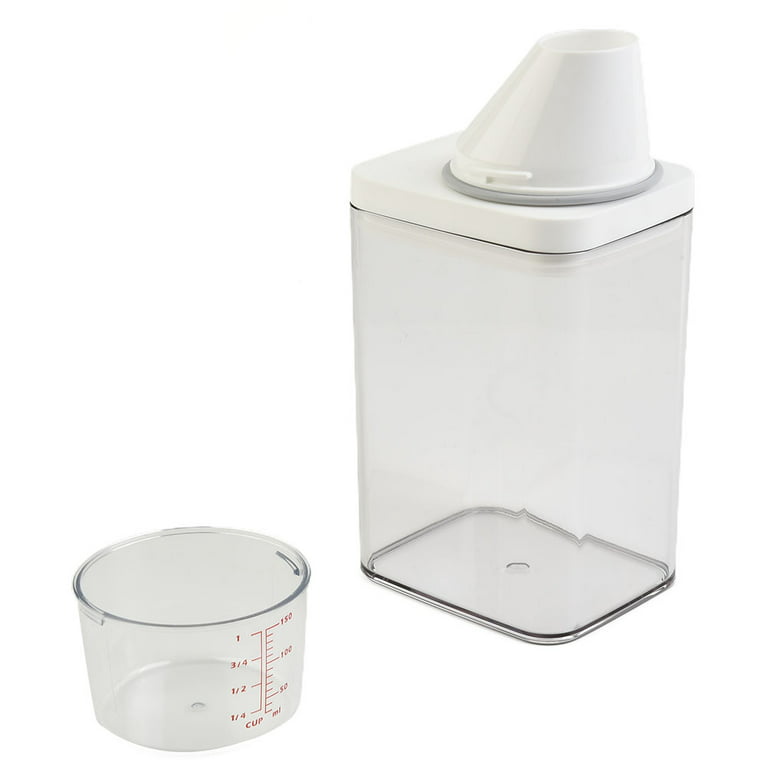 Laundry Detergent Dispenser Clear Container W/measuring Cup For Liquid  Powder