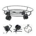 thumbnail image 1 of OULII 1 Ensemble Support de Fleurs en Pot Noir pour Jardiniers Protection de Sol, 1 of 8
