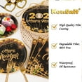 thumbnail image 5 of 80PCS New Years Dinnerware Set Serve 20 Guests, 2026 Happy New Years Eve Plates, Gold and Black New Years Plates Napkins and Forks, 2026 New Years Eve Party Supplies, 5 of 7