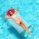 thumbnail image 5 of Hamaca inflable para piscina con cama flotante de color rosa rojo, 5 of 5
