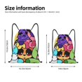 thumbnail image 2 of Zufioo Smiling Critters Print Sports Cinch Sack Gym String Bags Machine Washable Heavy Duty String Backpack for Men Women-Medium, 2 of 6