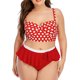 thumbnail image 5 of Augper Women Plus Size Print Casual Swimsuit Bikini Beachwear Swimwear, 5 of 7