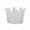 Transparent, variant on Dserhfy Three-dimensional Storage Tray Decorative Glass Crown Shape Makeup Sponge Holder for Desktop