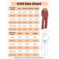 thumbnail image 4 of UVN Outfit Sets for Women Two Piece Sets Winter Casual Long Sleeve Tops and Long Pants Lounge Sets Ribbed Knit Pajama Sets with Pockets, 4 of 4