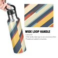 thumbnail image 4 of Yayeee 20oz Insulated Water Bottle Double Wall Stainless Steel with Flip Straw Lid, Retro Colorful Stripes, 4 of 7
